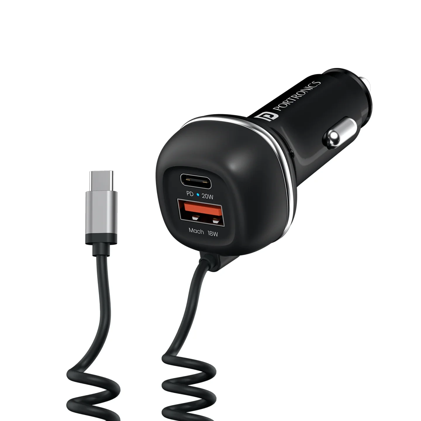 Portronics car power 1c 71w car charger Black POR 1873