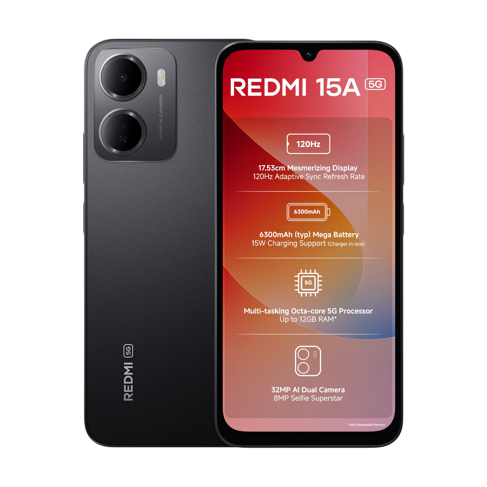 Redmi 15A 5G Ace Black(4/64GB)-XIAOMI-MI FOCUS