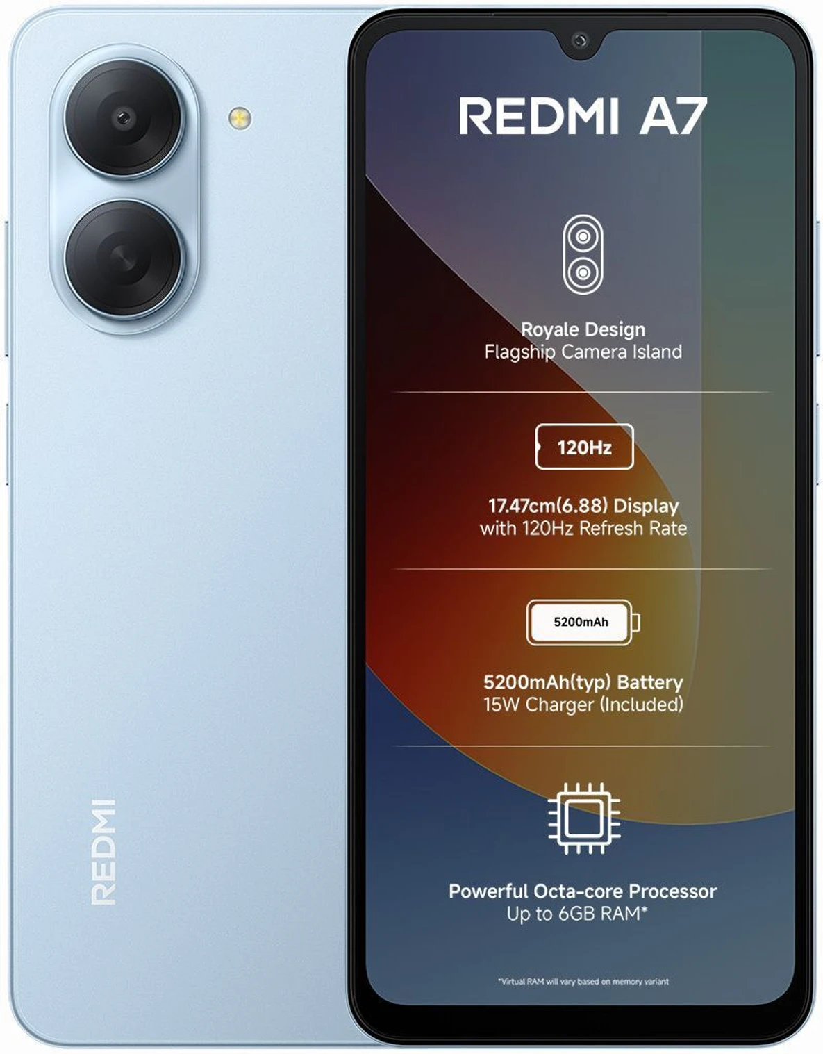 REDMI A7 SKY BLUE(3/64GB)-XIAOMI-MIFOCUS