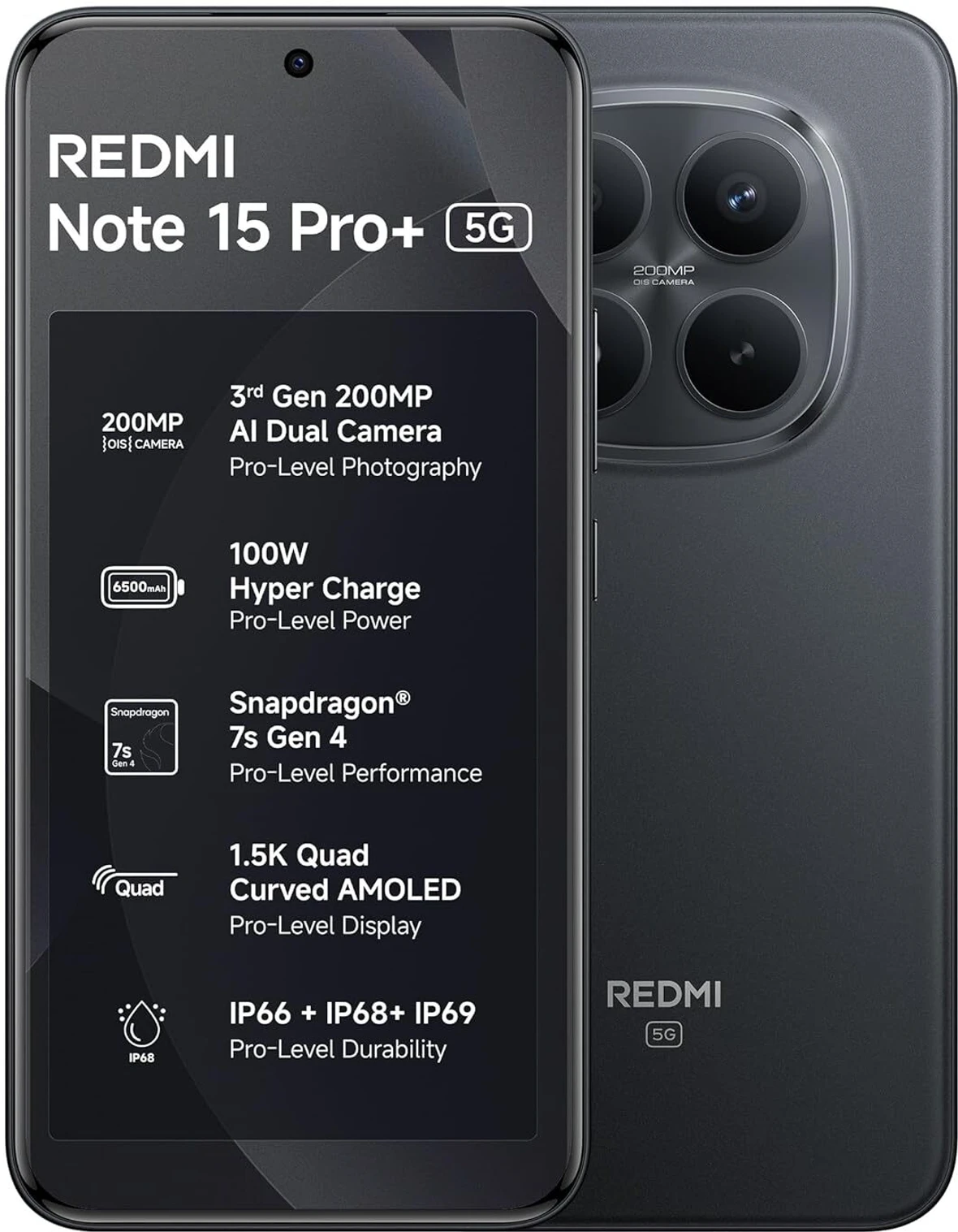 REDMI NOTE 15 PRO+ 5G CARBON BLACK(8/256GB)XIAOMI-MI FOCUS