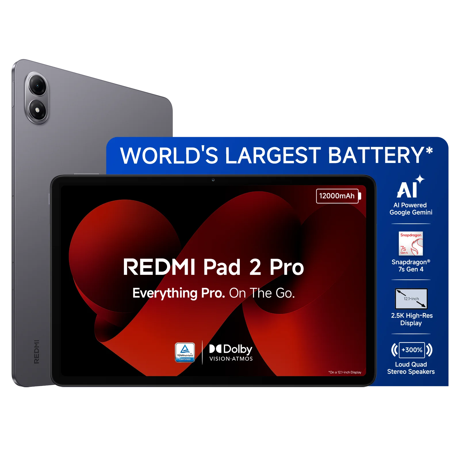 REDMI PAD 2PRO 5G Graphite Grey(8/128GB)-XIAOMI-TABLETS