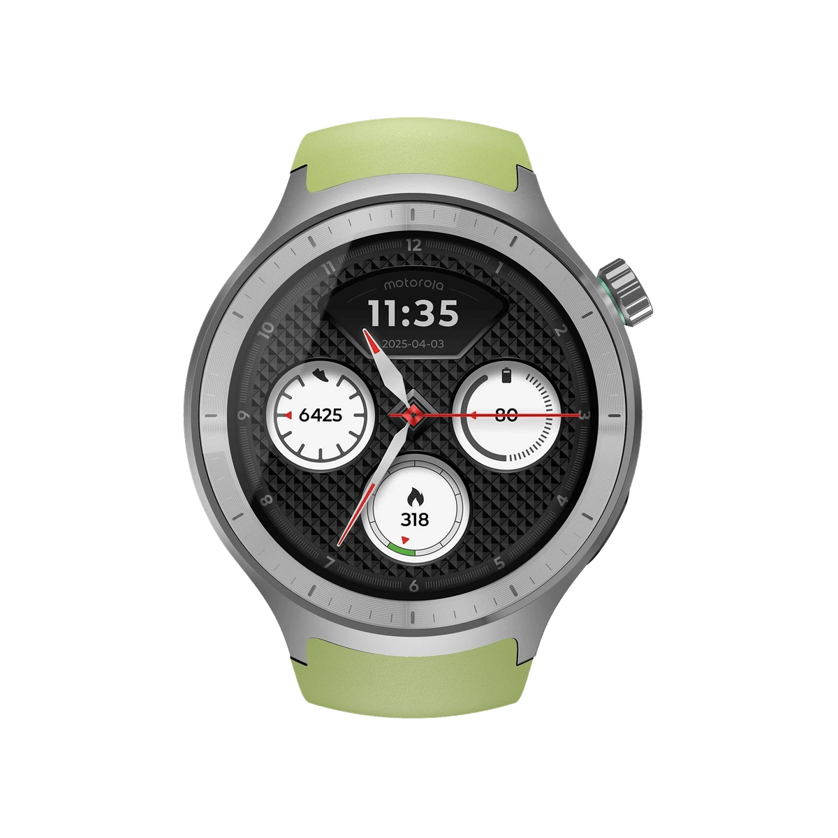 MOAXW00003 MOTO WATCH SLVR HERBAL GARDEN SILICONE